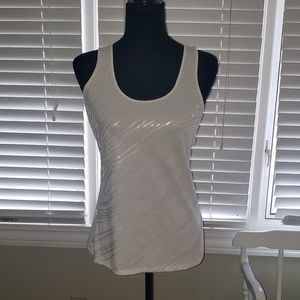 White sequined top tank size medium
